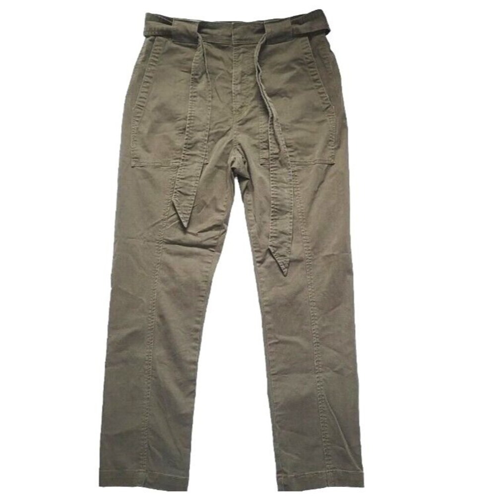 Rebecca Taylor La Vie Patrice Hi rise chino Pants Size 28 Olive Green